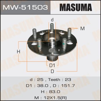 Фото ступичный узел masuma rear hondacr-v / rd6, rd7