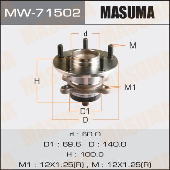 Фото ступичный узел masuma rear suzuki sx4 (with abs) 06-