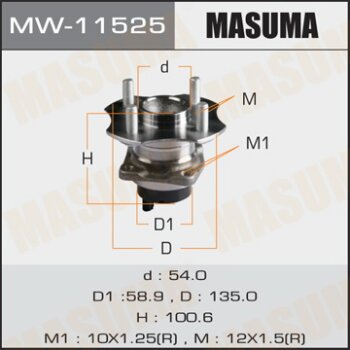 Фото ступичный узел masuma rear toyota corolla / zze120l, nde120l