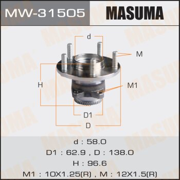 Фото ступичный узел masuma rear mitsubishi galant / dj1a, dm1a 06-