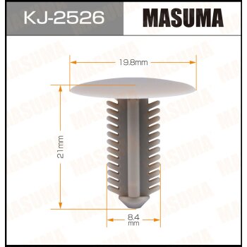 Фото клипса автомобильная (автокрепеж) masuma 2526-kj [уп.50]