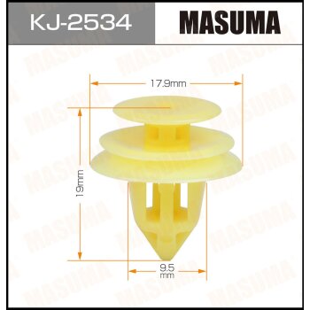 Фото клипса автомобильная (автокрепеж) masuma 2534-kj [уп.50]