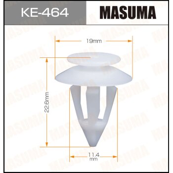 Фото клипса автомобильная (автокрепеж) masuma 464-ke [уп.50]