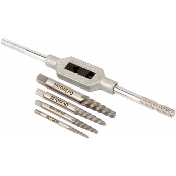 Экстрактор, набор "АвтоДело" 4пр. 3-14мм, + вороток