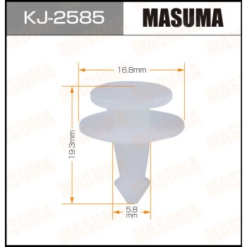 Фото клипса автомобильная (автокрепеж) masuma 2585-kj [уп.50]