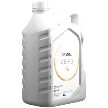 Масло моторное ZIC ZERO 16 0w16 SN PLUS/SP/GF-5/GF-6B 4л (гибридные авто, 100% синт. с ПАО) (1/4)