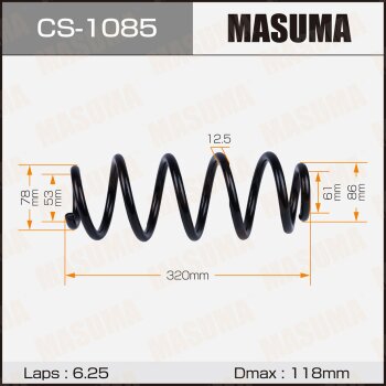 Фото пружина подвески masuma rear prius / zvw50