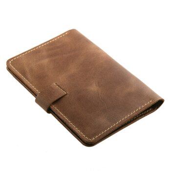 Бумажник водителя Premier, натур.кожа, с хлястиком, с отд.д/паспорта, Т-корич.пулл-ап винтаж № 152