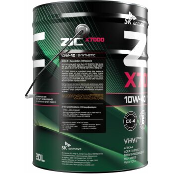 Масло моторное ZIC X7000 CK-4 10w40 CK-4/ACEA E9/E7 20л (диз., cинт., магистральные тягачи, груз., автобусы)