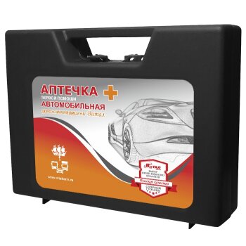 Аптечка а/м "Дорожная Медицина ВИТАЛ", состав 2021соответствует требованиям ГИБДД, до 2027г (1/24)