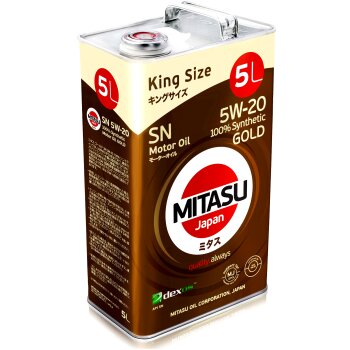 Масло моторное MITASU GOLD 5W20 SN/GF-5 синтетика 5л (1/6)