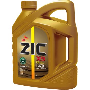 Масло моторное ZIC X9 FE 0w20 SP, ILSAC GF-6. GM dexos1 Gen 2 4л (бензин, полностью синт.) (1/4)