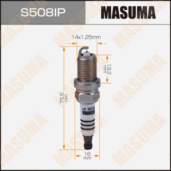 Фото свеча зажигания masuma iridium+platinum (pfr8s8eg) (94460)