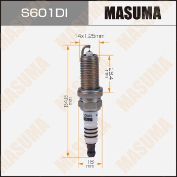 Фото свеча зажигания masuma double iridium (dilfr6d11)