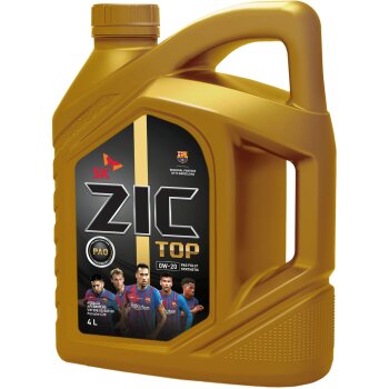 Масло моторное ZIC TOP 0w20 SN Plus, ACEA C5 (унив. синт. с ПАО, Volkswagen/Audi/Skoda/Porsche) 4л (1/4)