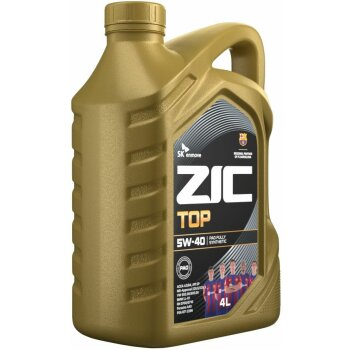 Масло моторное ZIC TOP 5w40 SP ACEA A3/B4 (унив., премиум синт., VW, MB, BMW, RN, PSA, Porsche) 4л (1/4)