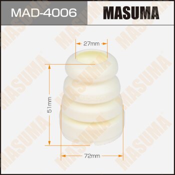 Фото отбойник амортизаторов masuma, 72x27x51, demio, mazda 2 / de3fs, de5fs