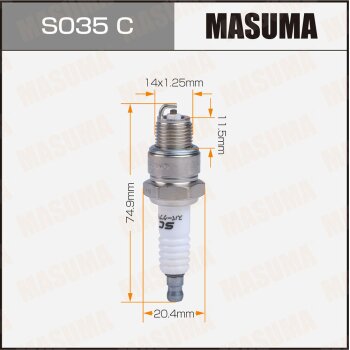 Фото свеча зажигания masuma nickel bp6hs (4511)