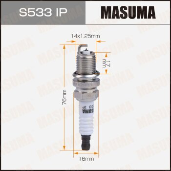 Фото свеча зажигания masuma iridium+platinum (ifr5j-11)