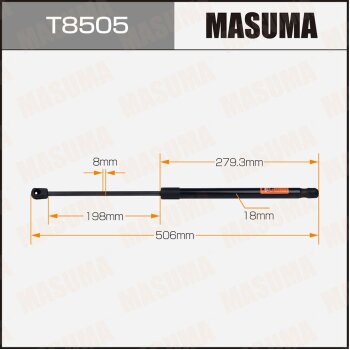 Упор газовый багажника L506mm (140) MASUMA T8505