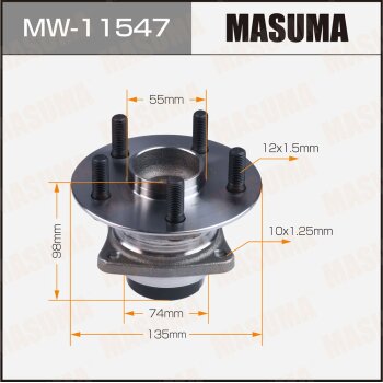 Фото ступичный узел masuma rear toyota allion, wish / zrt260, zge21g (with abs)