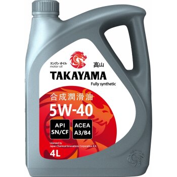 TAKAYAMA 5W40 SN/CF синтетика 4л (1/4)