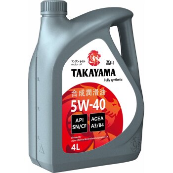 TAKAYAMA 5W40 SN/CF синтетика 4л (1/4)