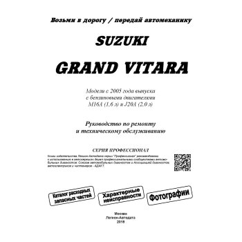 Suzuki Grand Vitara 2005 с двигателями M16A(1,6 л) J20A(2,0 л) ПРОФЕССИОНАЛ