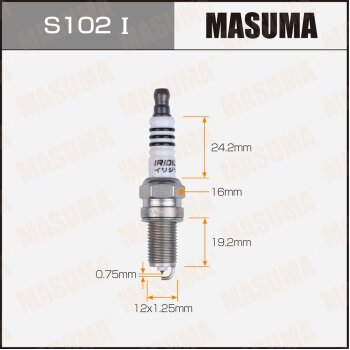 Фото свеча зажигания masuma iridium dcpr7eix (ikr7d)