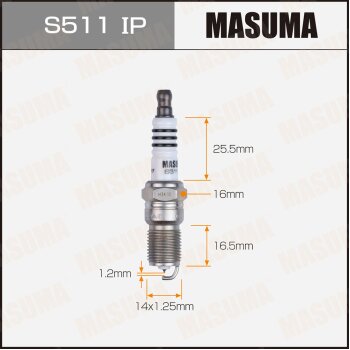 Фото свеча зажигания masuma iridium+platinum (itr6f13)