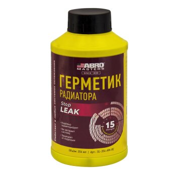 Герметик системы охлаждения и радиатора ABRO Masters жидкий, бут.354мл (1/24)