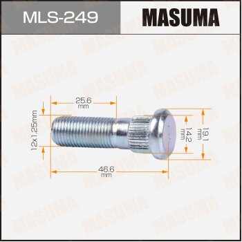 Фото шпилька masuma 12x1.25мм, l=46.6мм / subaru