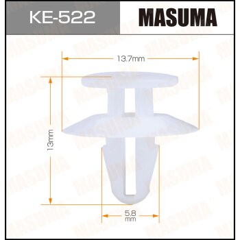 Фото клипса автомобильная (автокрепеж) masuma 522-ke [уп.50]