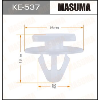 Фото клипса автомобильная (автокрепеж) masuma 537-ke [уп.50]