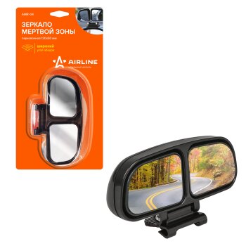 Зеркало а/м боковое AIRLINE парковочное, мертвой зоны, 130*50мм (1/80)