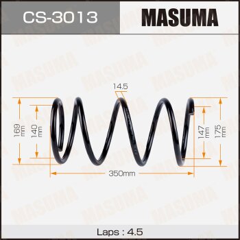 Фото пружина подвески masuma front lancer / cy2a.2wd.rus