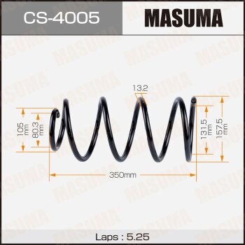 Фото пружина подвески masuma front mazda 3 9-13