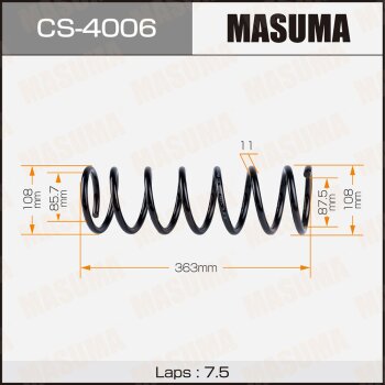 Фото пружина подвески masuma rear mazda 3 03-08