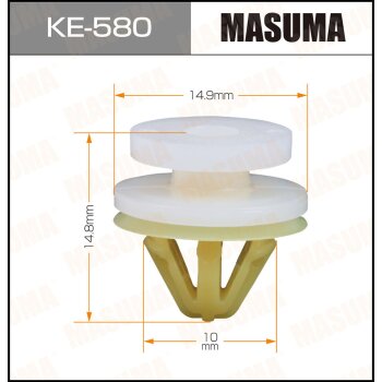 Фото клипса автомобильная (автокрепеж) masuma 580-ke [уп.50]