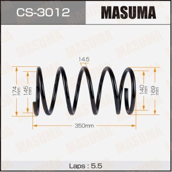 Фото пружина подвески masuma front mitsubishi lancer / cs3a 03-11