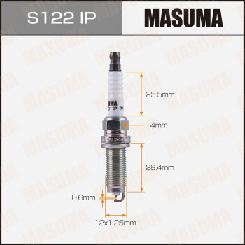 Фото свеча зажигания masuma iridium+platinum (ilzkar8l7g)