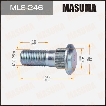 Фото шпилька masuma 12x1.25мм, l=39,7мм / nissan