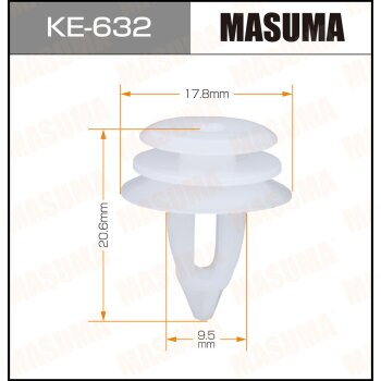 Фото клипса автомобильная (автокрепеж) masuma 632-ke [уп.50]