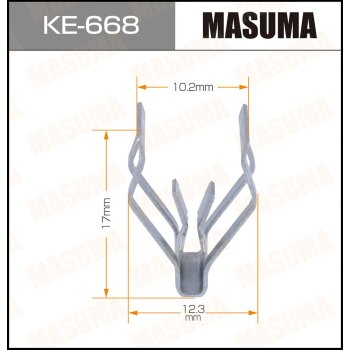 Фото клипса автомобильная (автокрепеж) masuma 668-ke [уп.50]