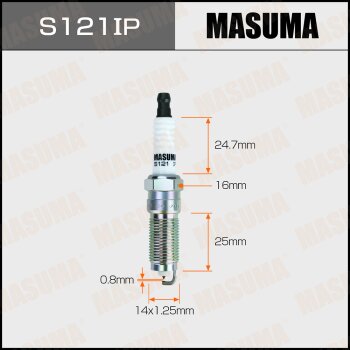 Фото свеча зажигания masuma iridium+platinum (ilztr6a8g)