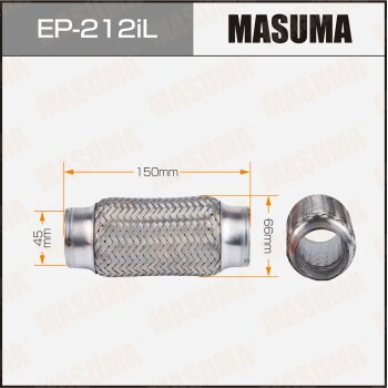 Гофра глушителя MASUMA усиленная 3-х слойная interlock 45x150 MASUMA EP212IL