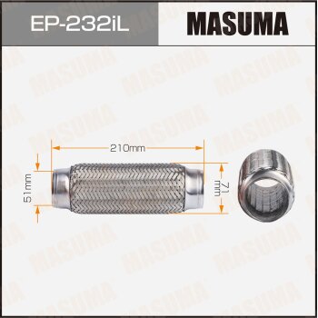 Гофра глушителя MASUMA усиленная 3-х слойная interlock 51x210 MASUMA EP232IL