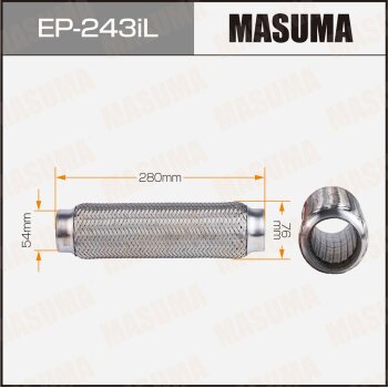 Гофра глушителя  усиленная 3-х слойная interlock 54x280 MASUMA EP243IL