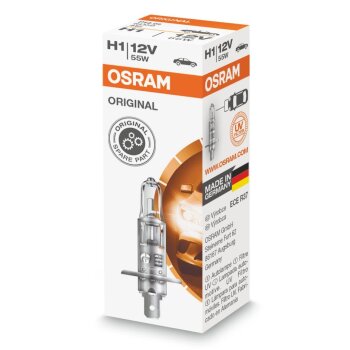 Лампа галогеновая OSRAM H1 12V 55W, Original Line, 1шт.
