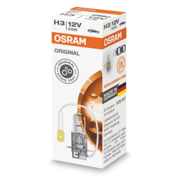 Лампа галогеновая OSRAM H3 12V 55W, Original Line, 1шт.